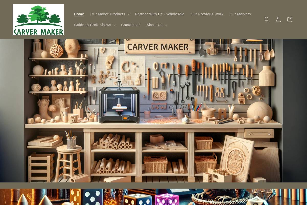 carvermaker.com homepage screenshot