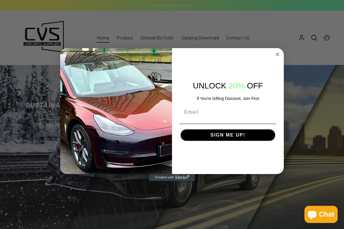 Car Vinyl Supplier homepage screenshot