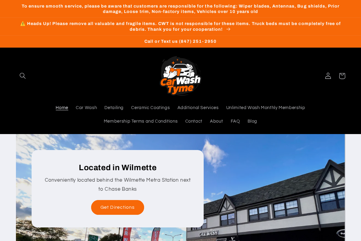 carwashtyme.com homepage screenshot