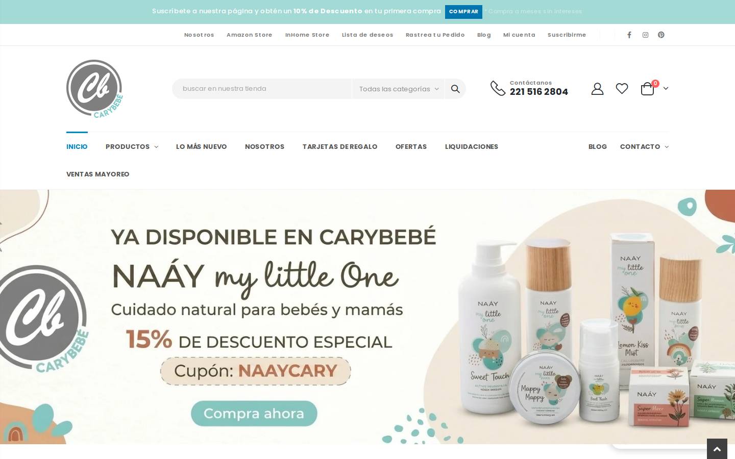 carybebe.com homepage screenshot