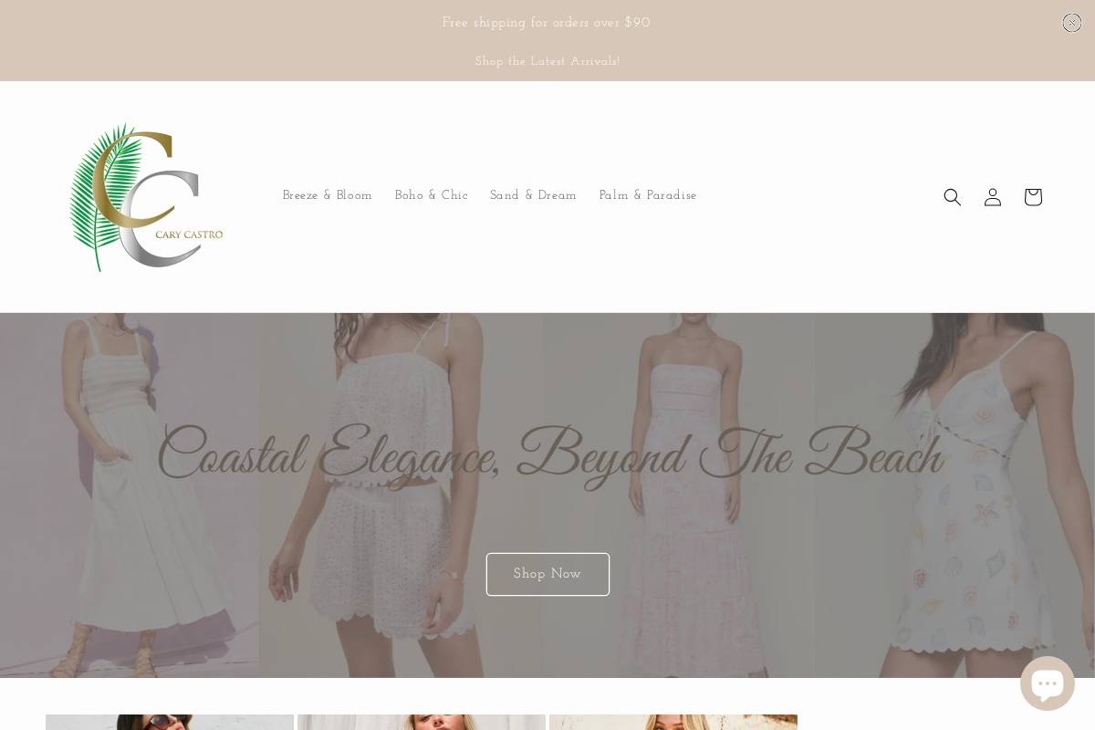 carycastrodesigns.com homepage screenshot