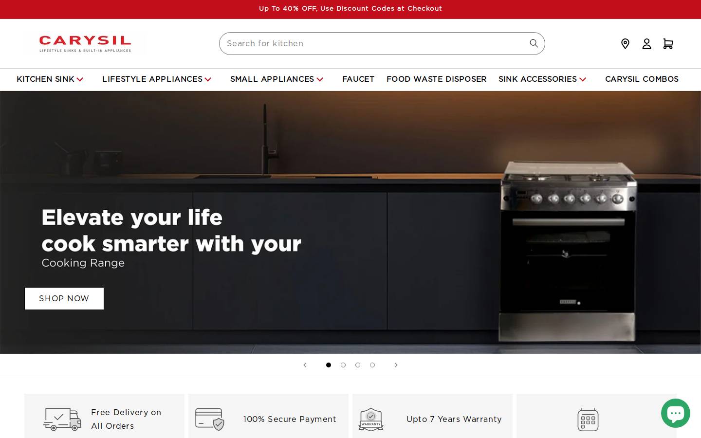 carysilshop.com homepage screenshot