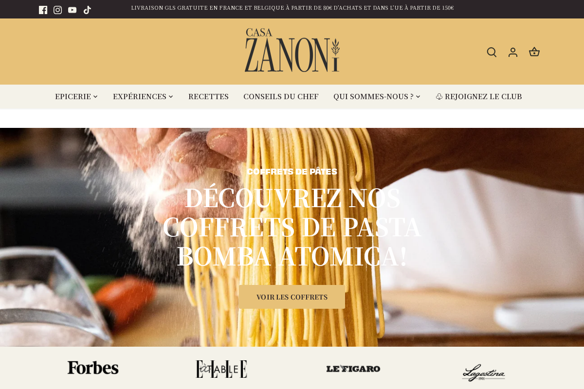casa-zanoni.com homepage screenshot