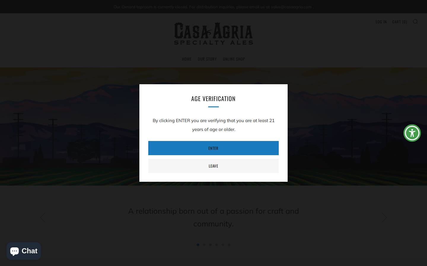 casaagria.com homepage screenshot