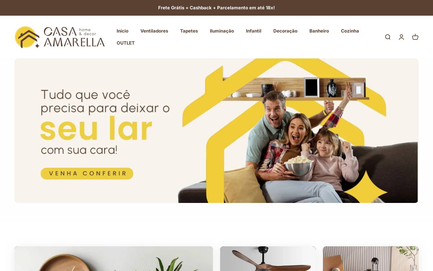 casaamarella.com.br homepage screenshot