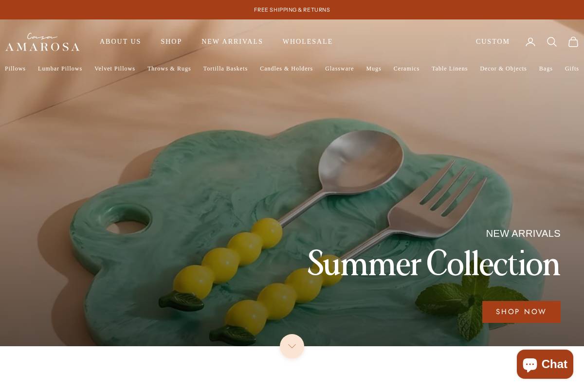 casaamarosa.com homepage screenshot