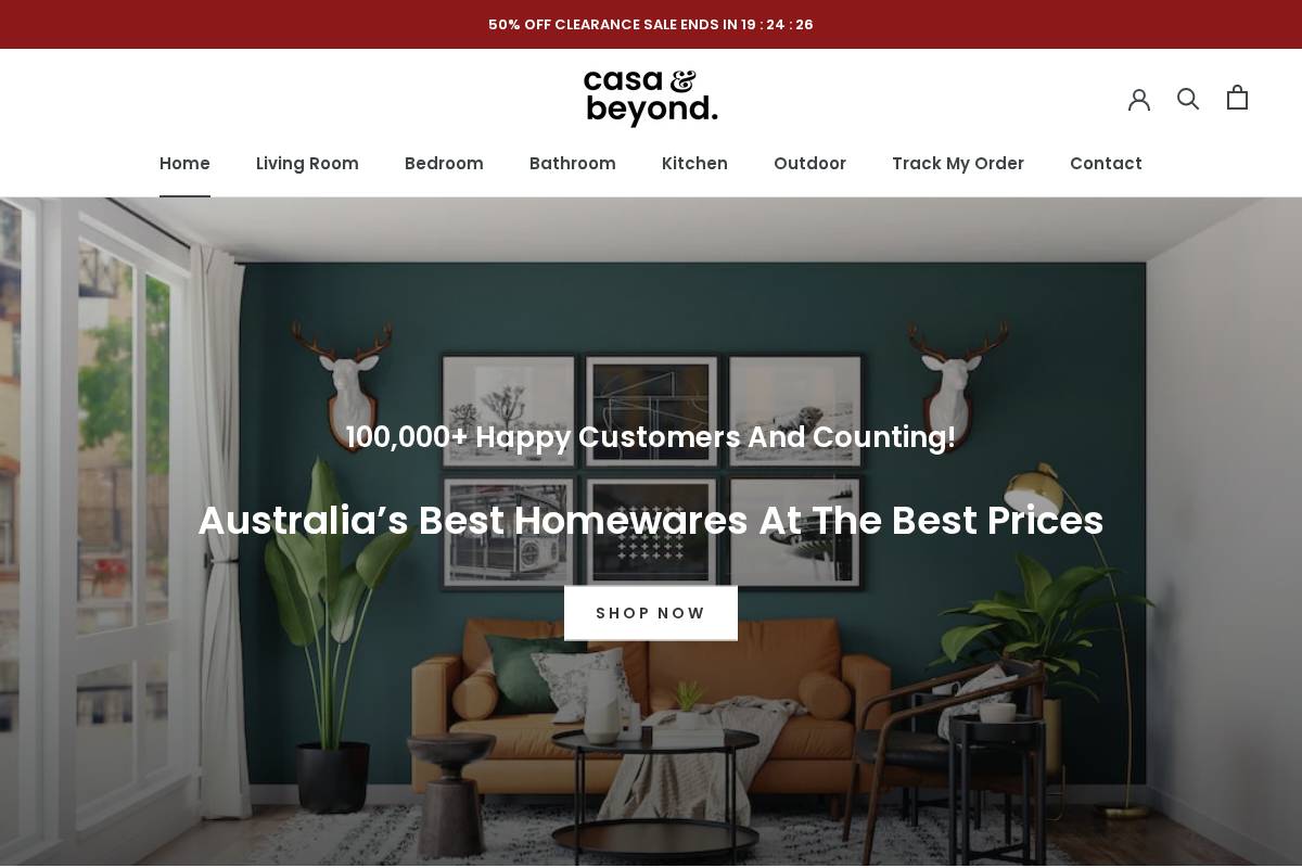 Casa & Beyond homepage screenshot