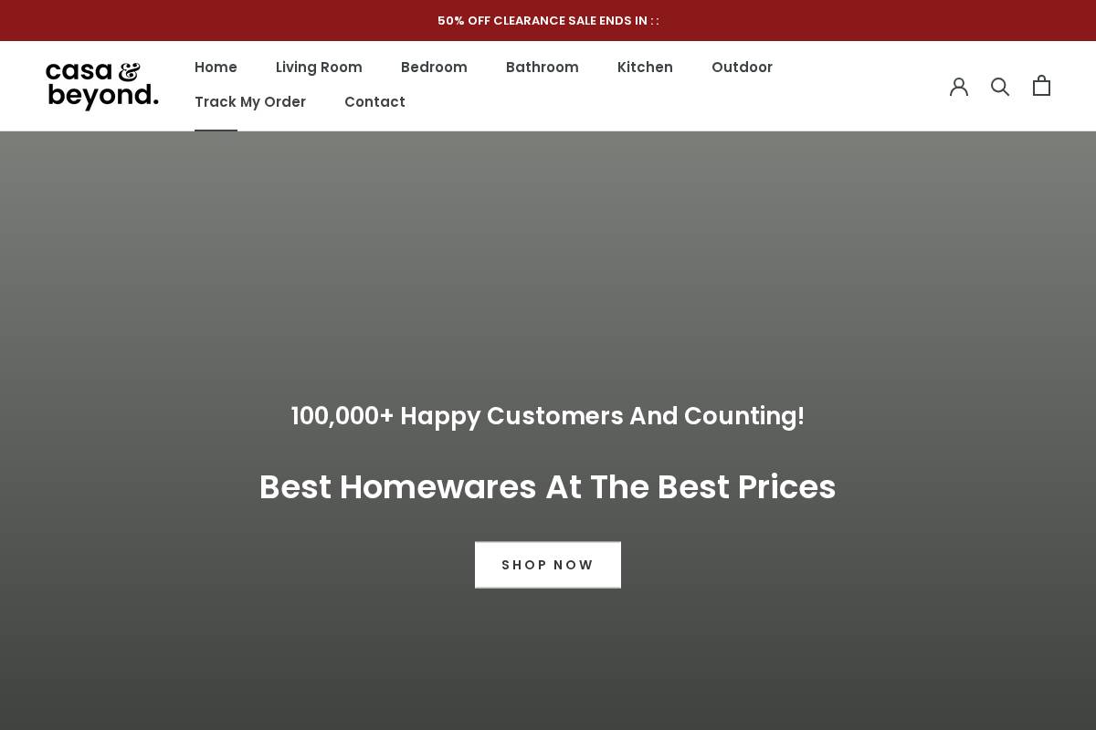 casaandbeyond.com homepage screenshot