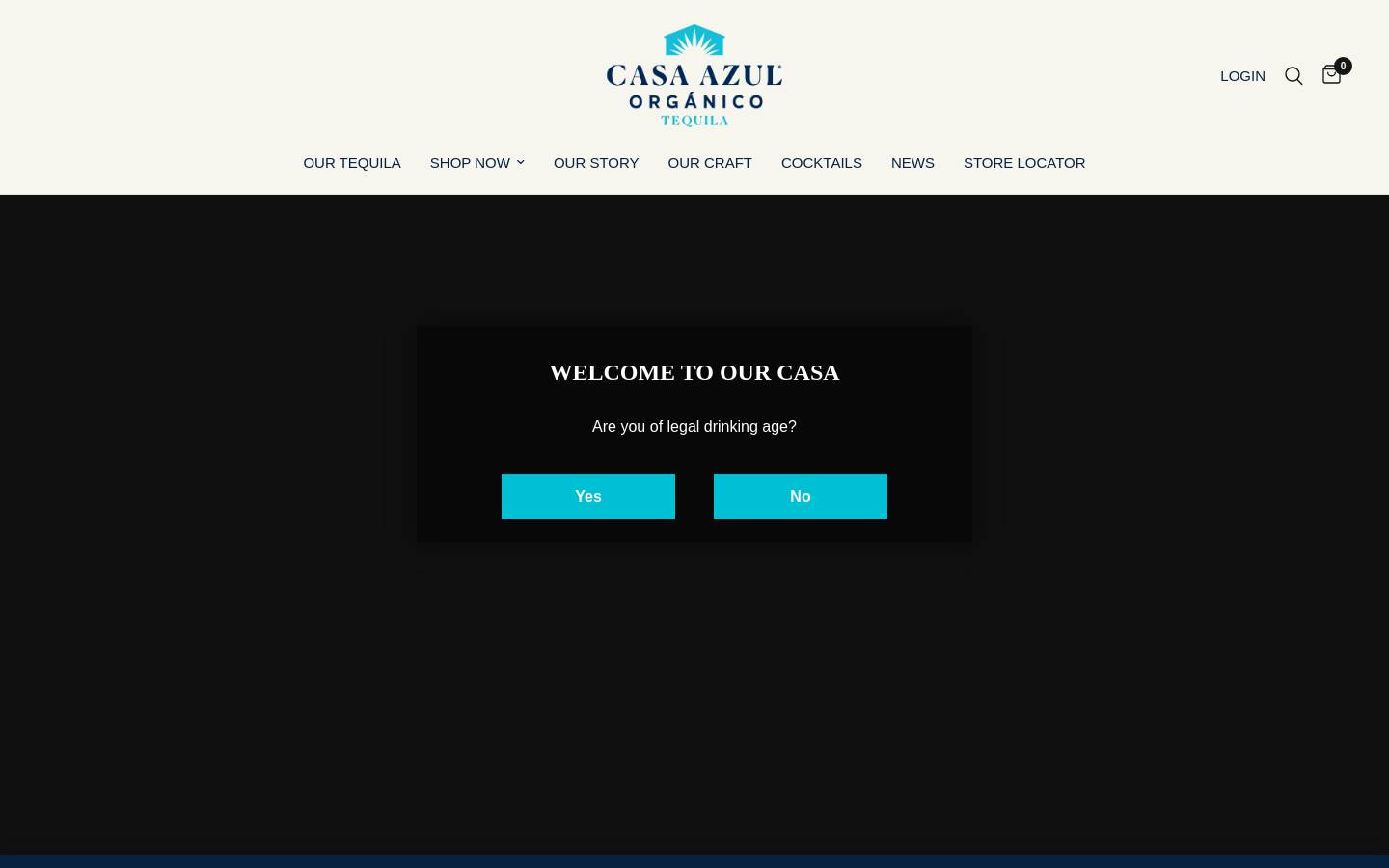 casaazulspirits.com homepage screenshot
