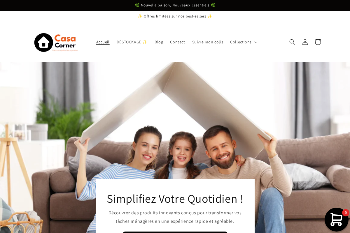 CasaCorner homepage screenshot