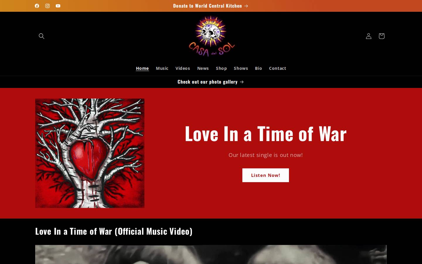 casadelsolmusic.com homepage screenshot