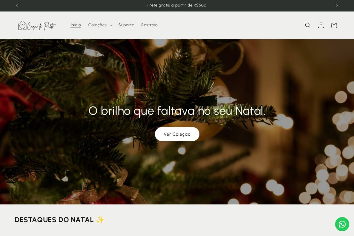 casadepaete.com.br homepage screenshot
