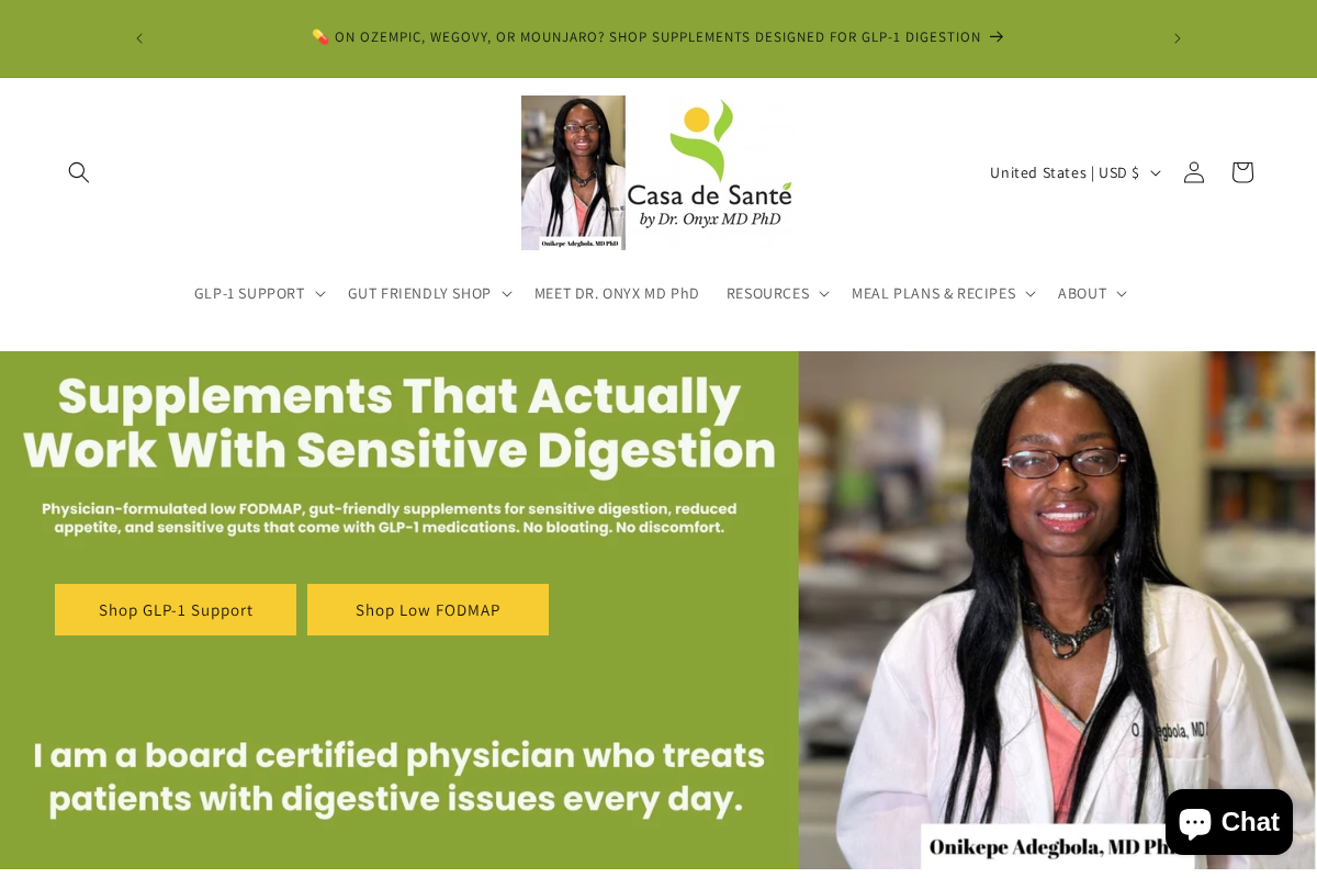 casa de sante homepage screenshot