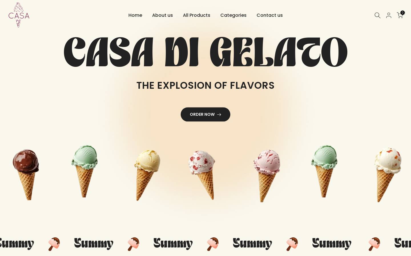 casadigelato.com homepage screenshot
