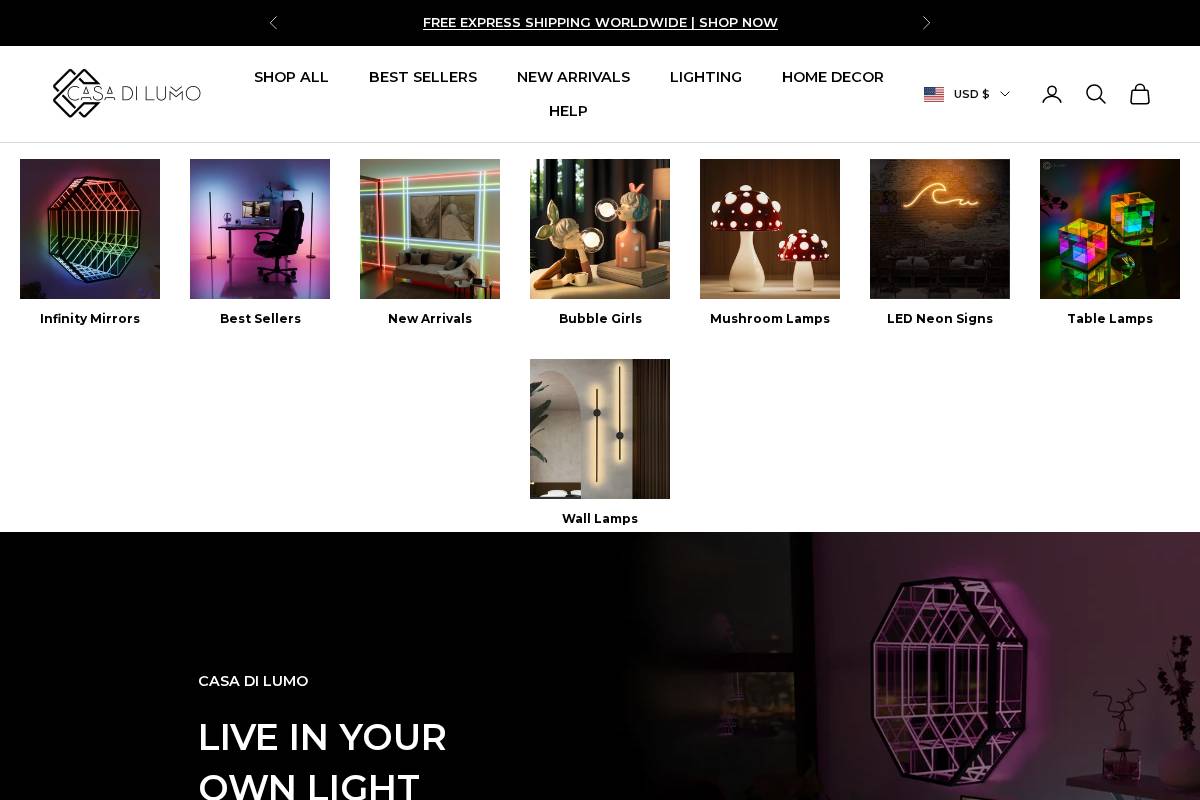 Casa Di Lumo homepage screenshot