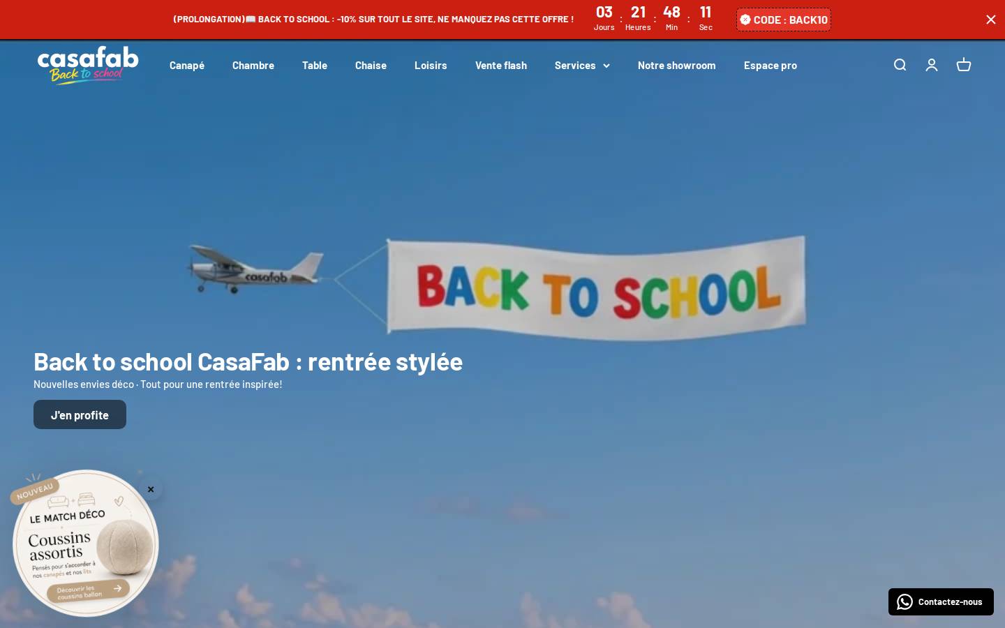 Casafab homepage screenshot