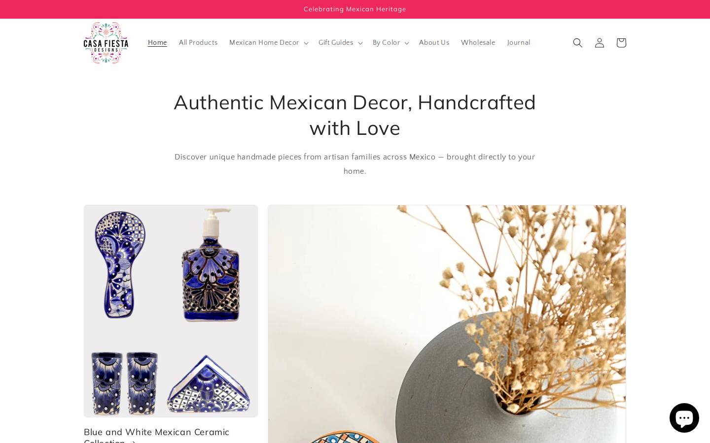 casafiestadesigns.com homepage screenshot