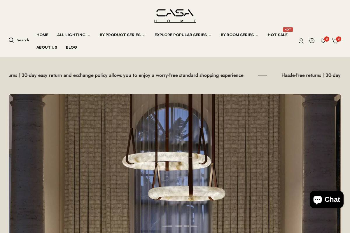 casahomelighting.com homepage screenshot
