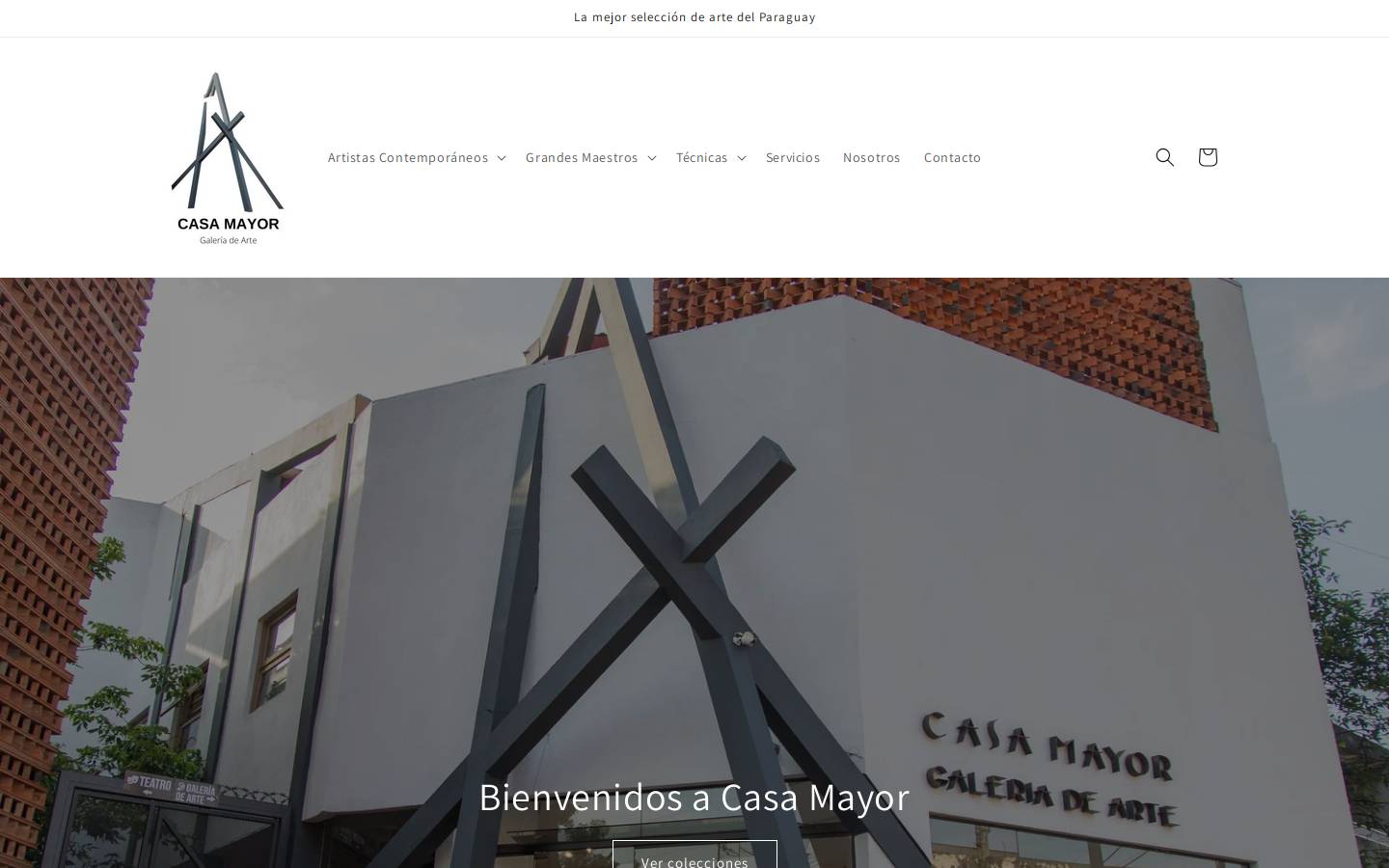 casamayorgaleriadearte.com homepage screenshot