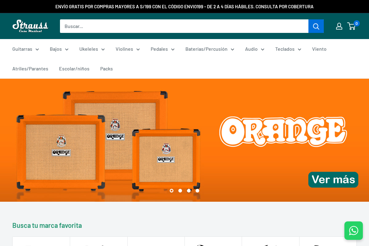 Casa Musical Strauss homepage screenshot