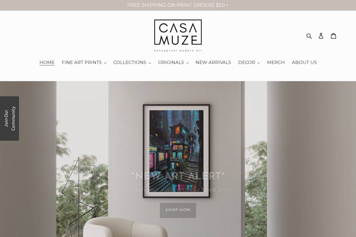 casamuze.com homepage screenshot