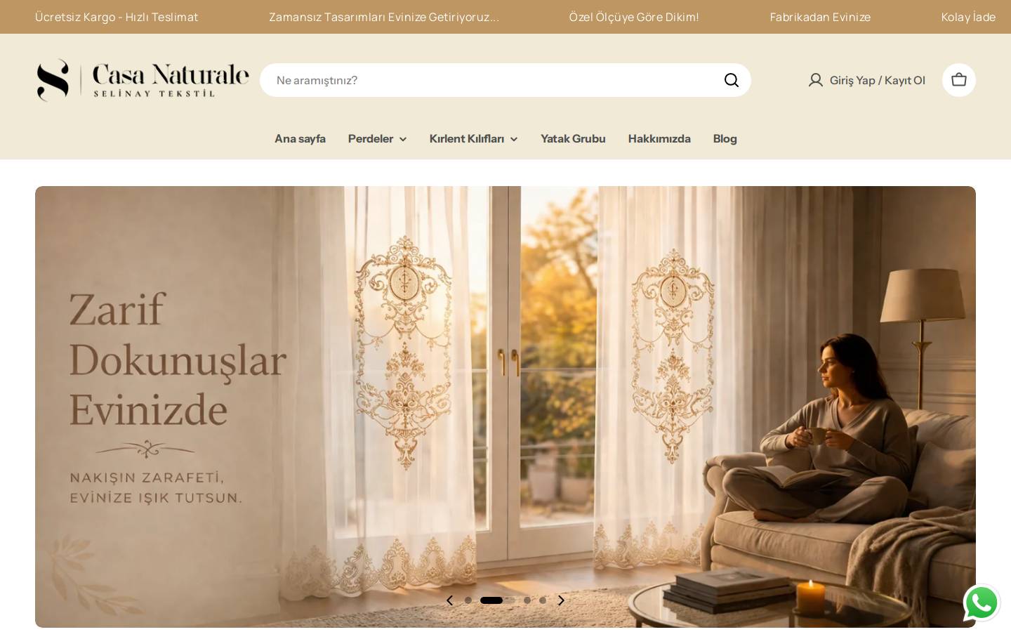 casanaturale.com.tr homepage screenshot