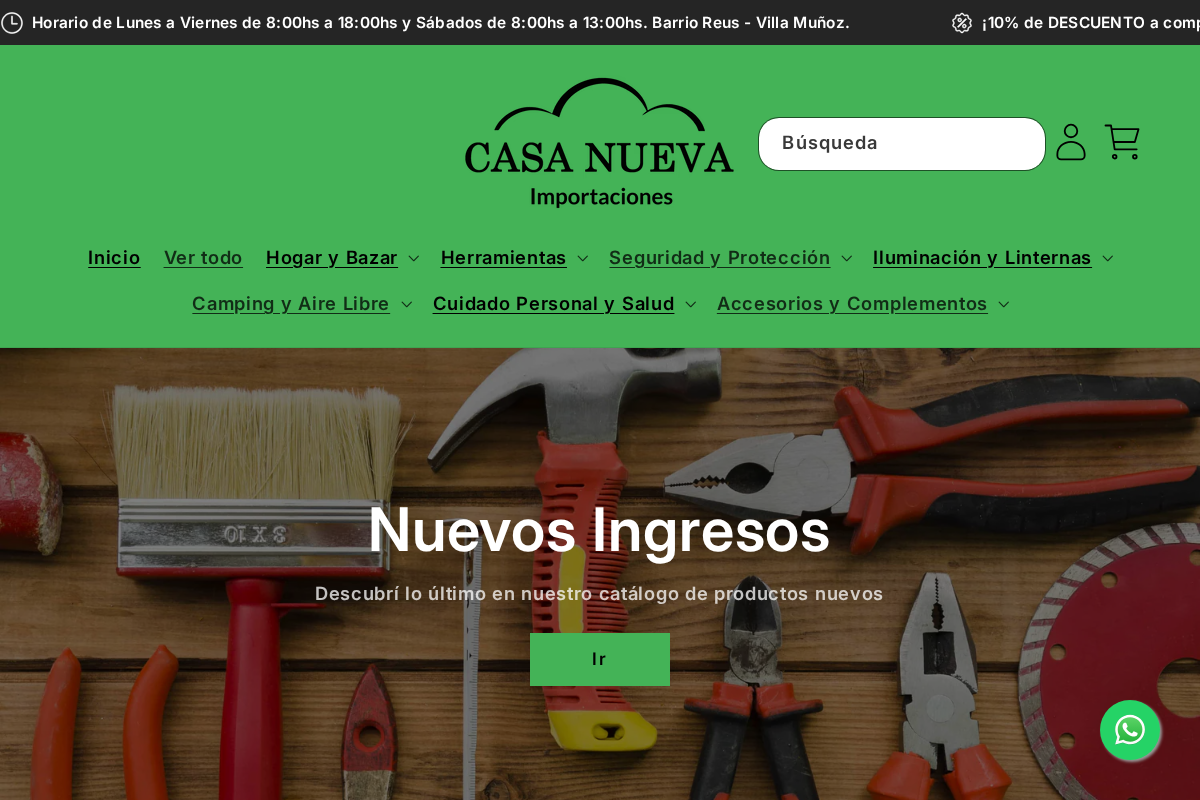 Casa Nueva homepage screenshot