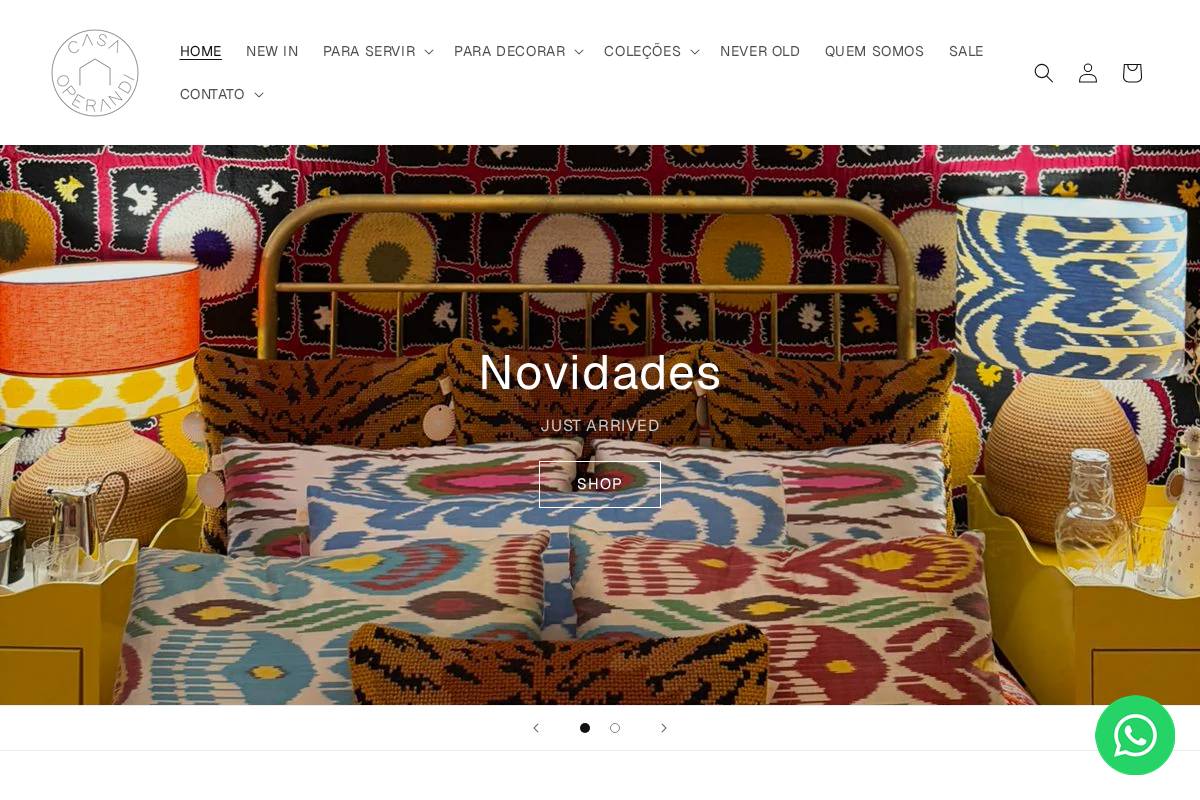 casaoperandi.com.br homepage screenshot