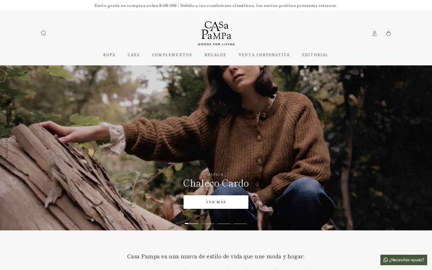casapampa.cl homepage screenshot