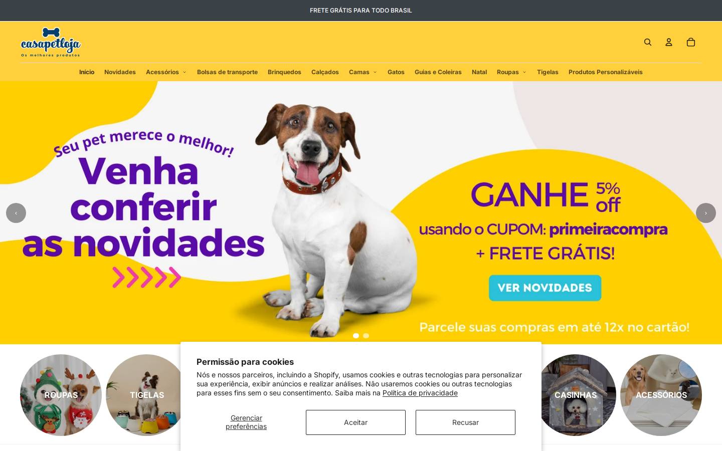 casapetloja.com homepage screenshot