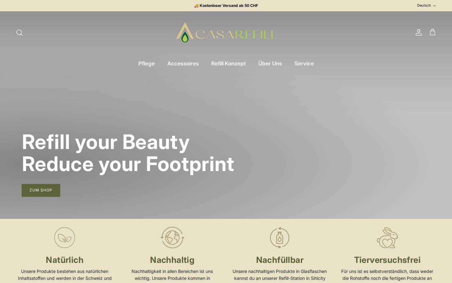 casarefill.com homepage screenshot
