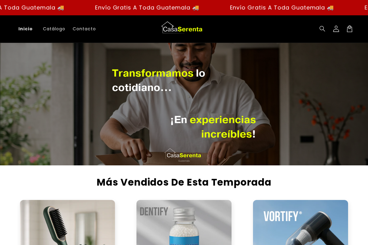 CasaSerenta Guatemala homepage screenshot