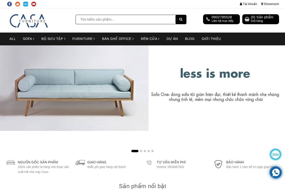 casasofa.vn homepage screenshot