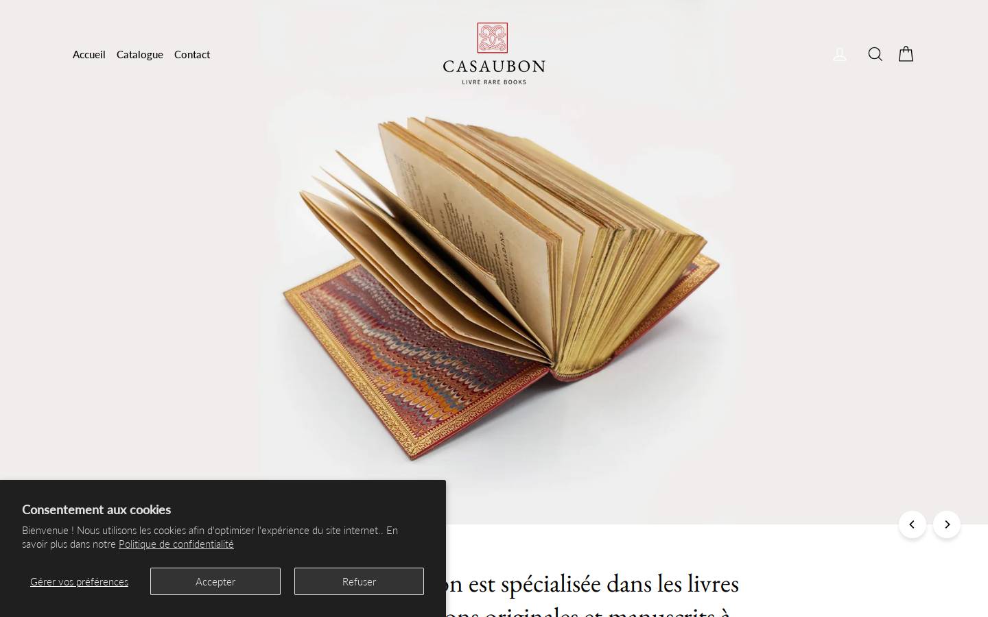 casaubon.fr homepage screenshot