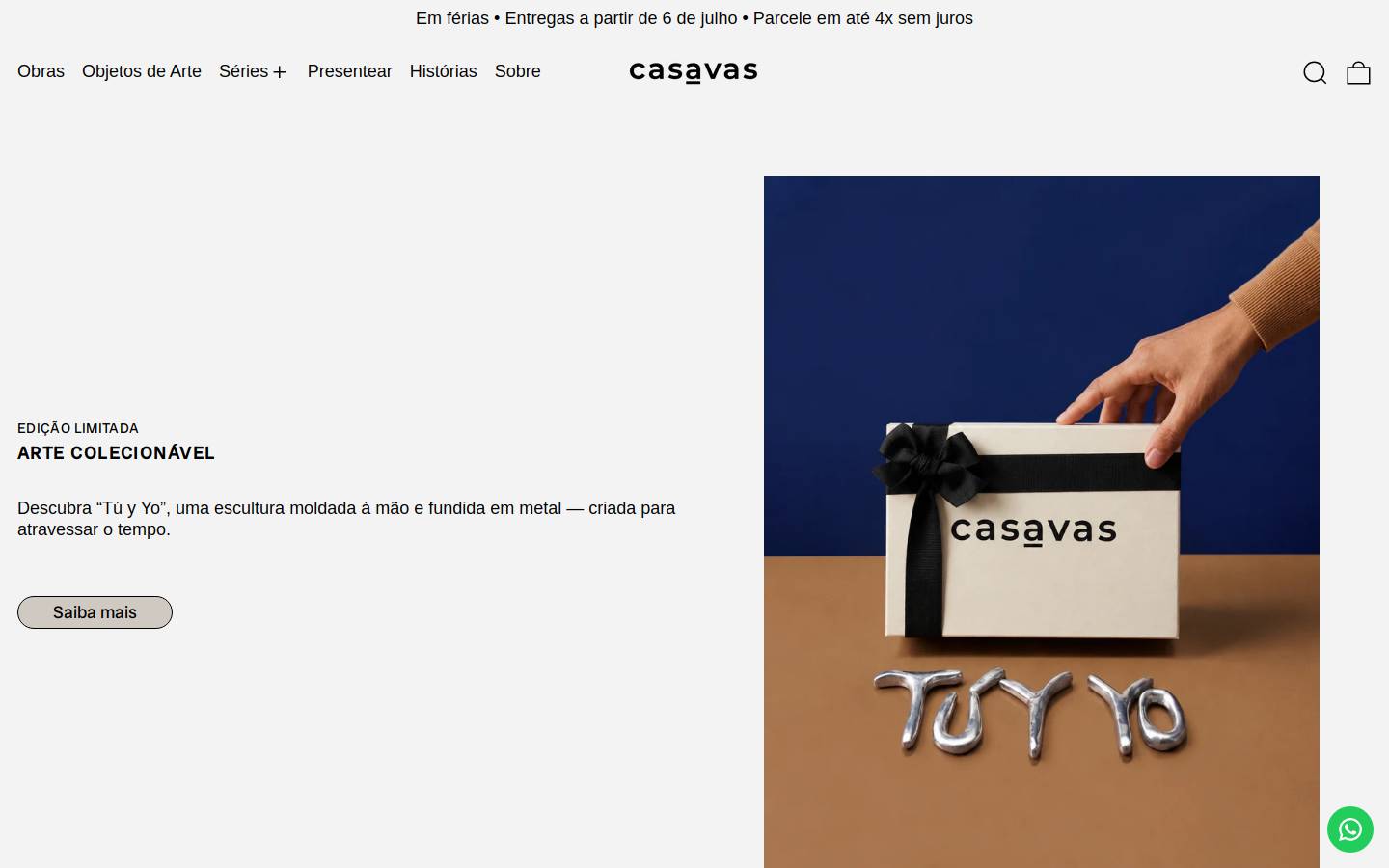 casavas.com.br homepage screenshot