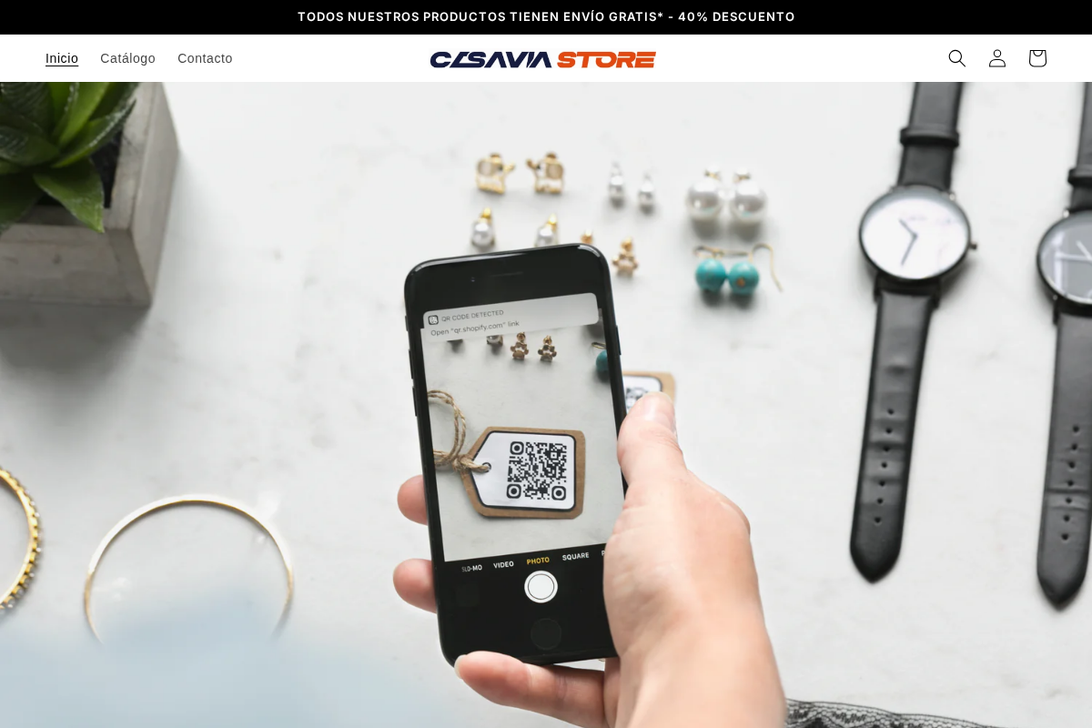 Casavia Store homepage screenshot