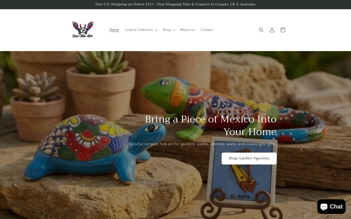 casavillaarte.com homepage screenshot