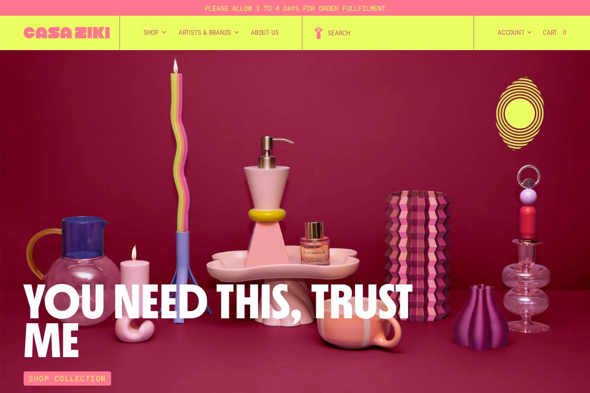 casaziki.com homepage screenshot