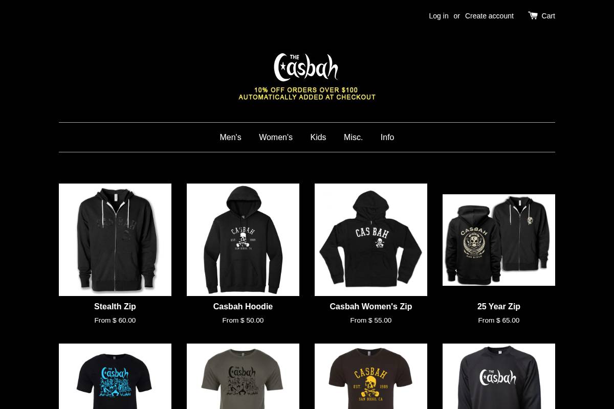 casbahmerch.com homepage screenshot