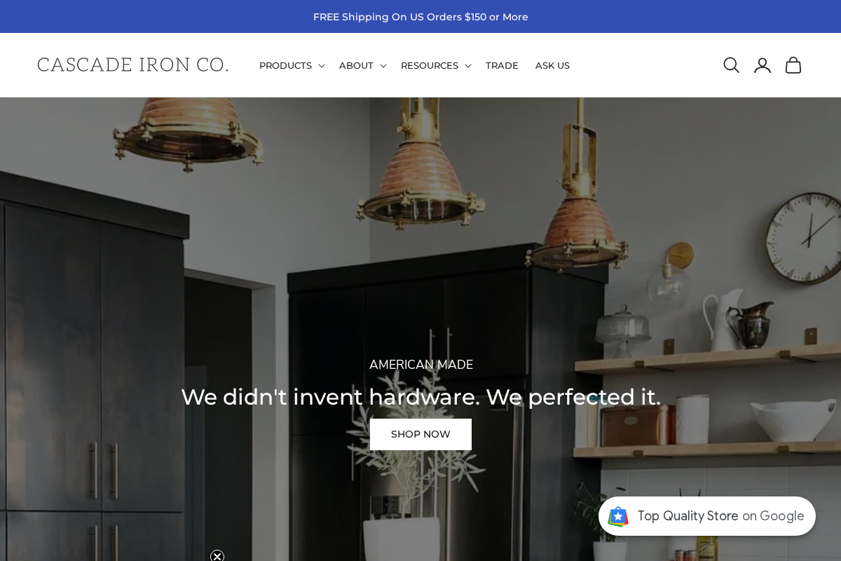 Cascade Iron Co homepage screenshot