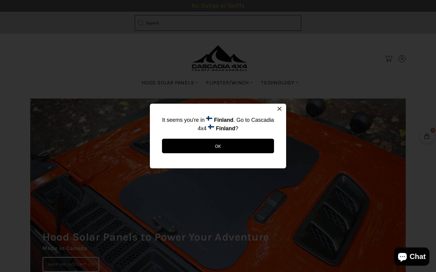 cascadia4x4.com homepage screenshot