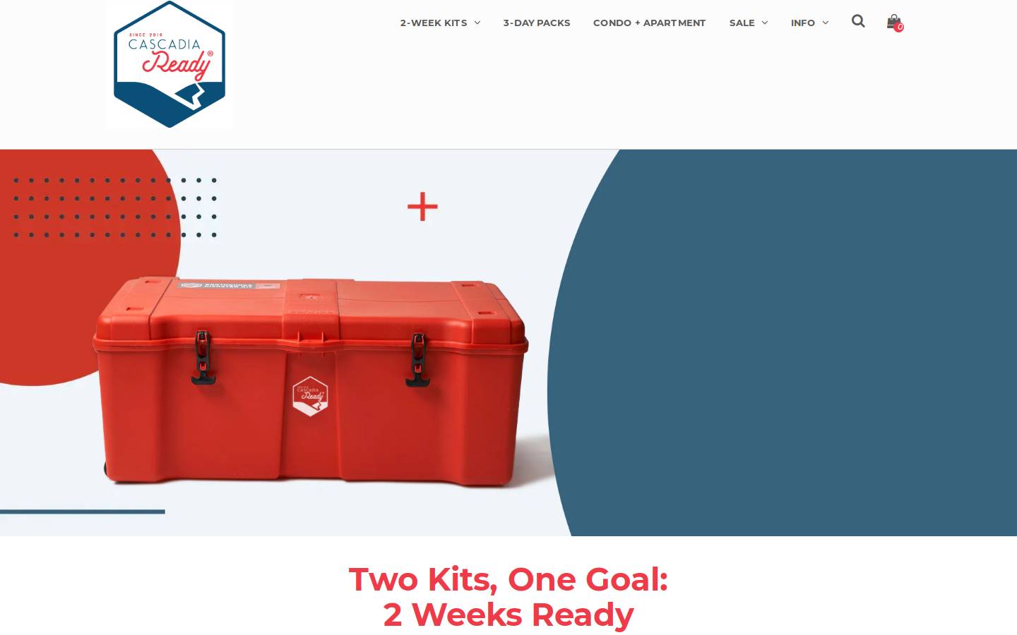 cascadiaready.com homepage screenshot