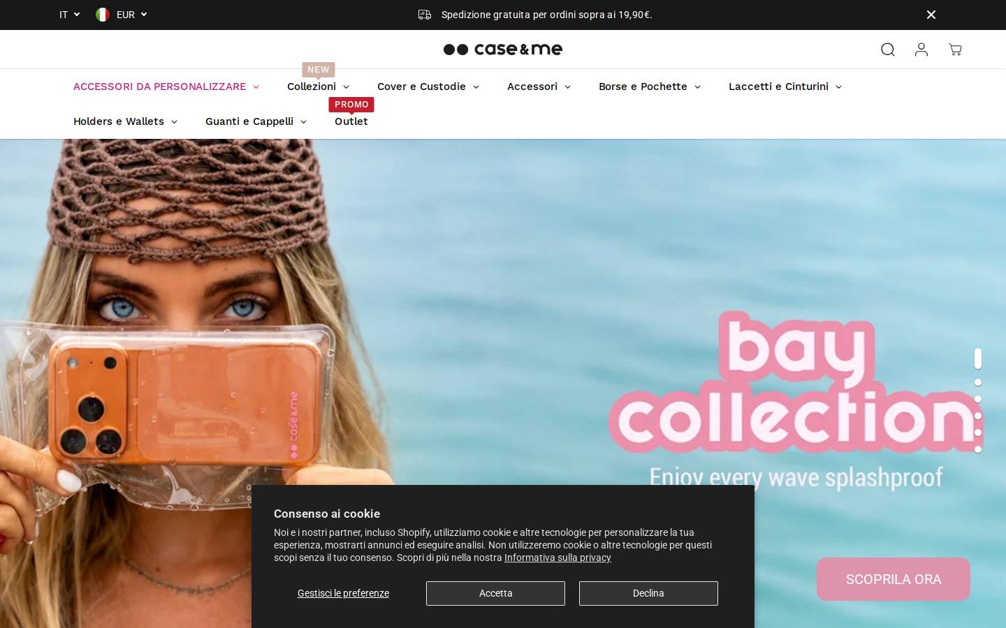 Caseandme homepage screenshot