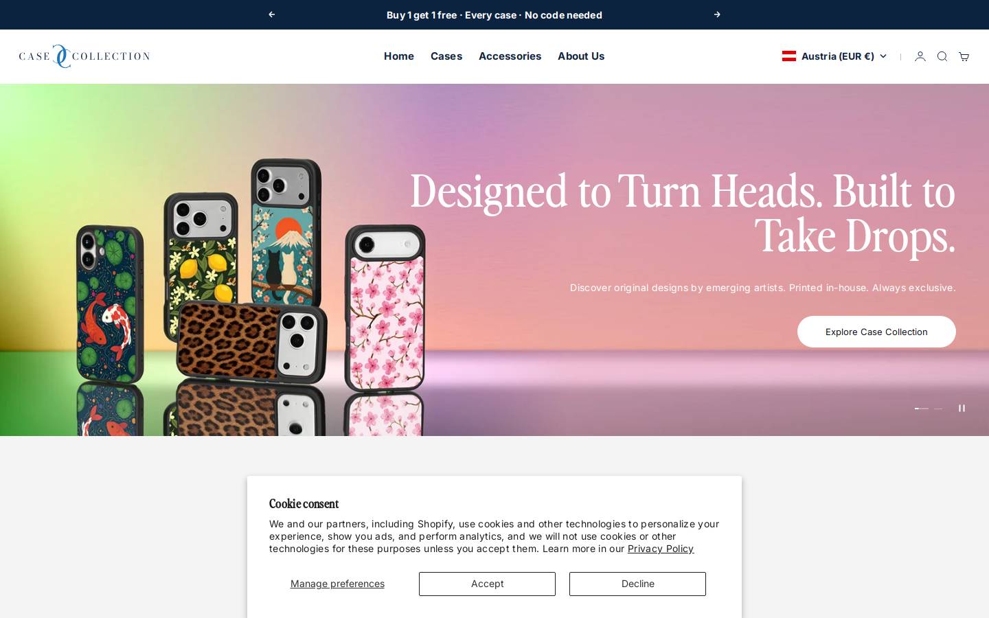 casecollection.co homepage screenshot
