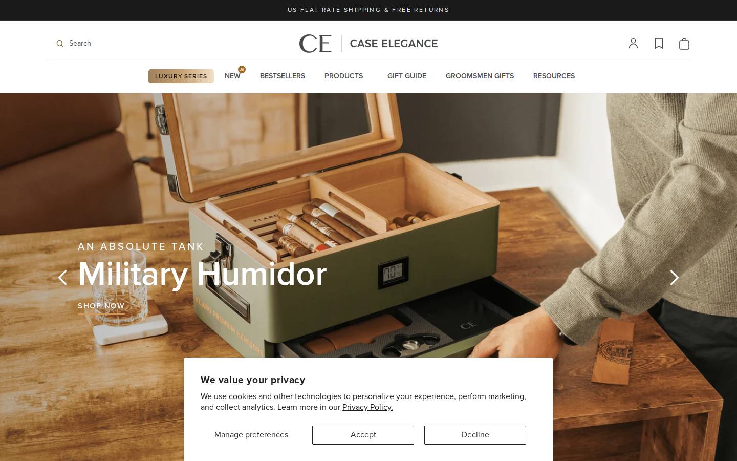 caseelegance.com homepage screenshot