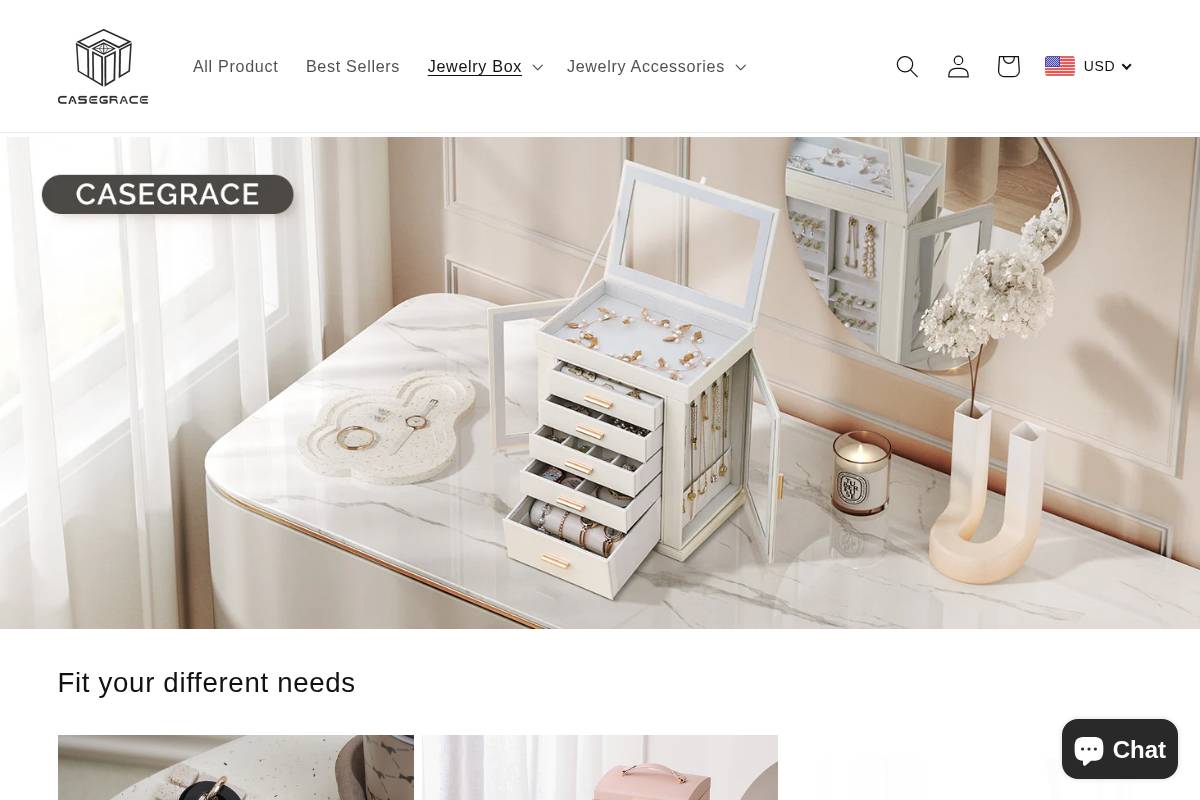 casegraceofficial.com homepage screenshot