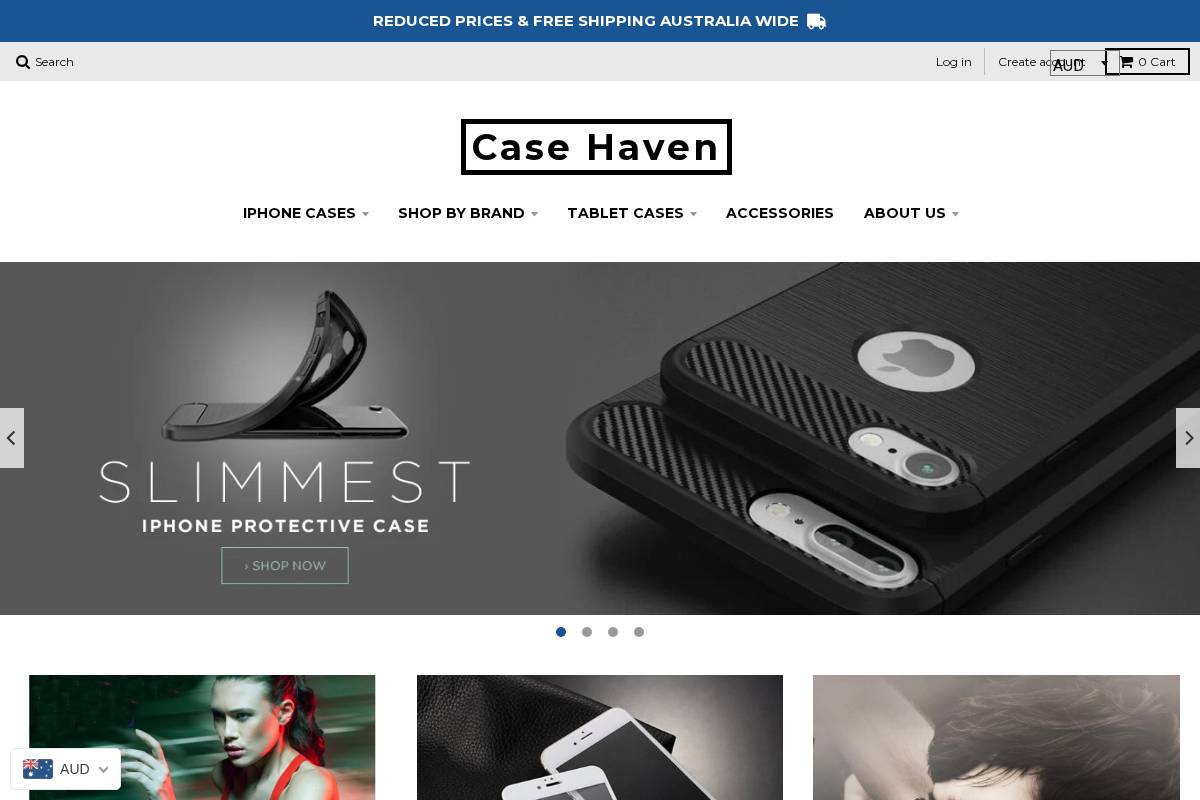 casehaven.com.au homepage screenshot