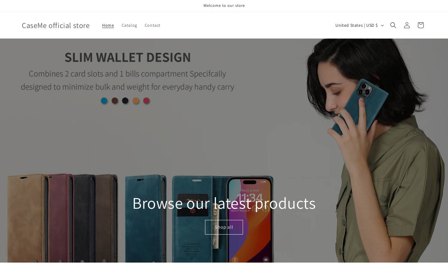 casemestore.com homepage screenshot