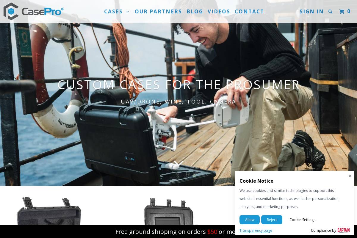 caseproproducts.com homepage screenshot