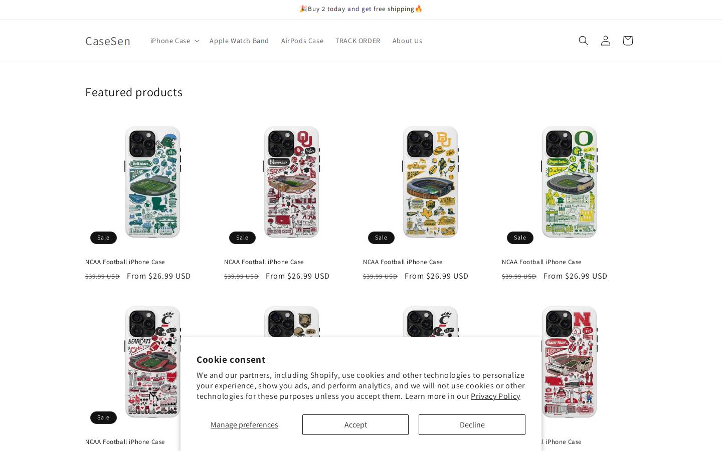 casesen.com homepage screenshot